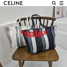 CELINE 셀린느 로고 스트라이프 에코백