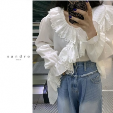 SANDRO 산드로 델리나 프릴 블라우스