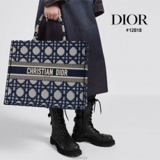 CHRISTIAN DIOR 크리스찬디올 베이지 블루 매크로까나쥬 자수 라지