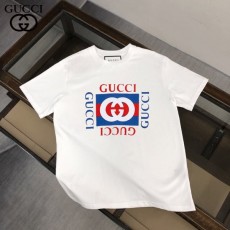 GUCCI 구찌 프린트 코튼 저지 반팔 티