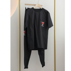 LIFEWORK 라이프워크 불독 캡 로고 나일론 반팔티셔츠 & 조거팬츠 세트