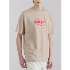 CHANEL 샤넬 핑크로즈 티셔츠