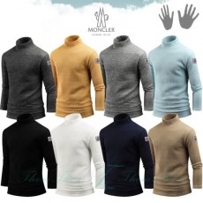 MONCLER 몽끌레어 감마블루 라떼 골지 반폴라 니트