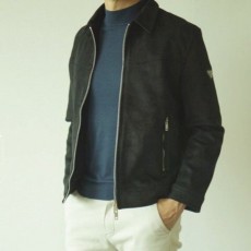 프** 절개 스웨이드 자켓