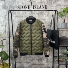 카모배색 덕다운 패딩점퍼