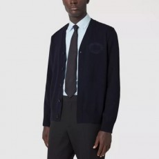 오크 리프 크레스트 자수 가디건