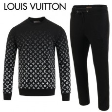 루* 23FW LV 그라데이션 로고 맨투맨 트레이닝 셋트