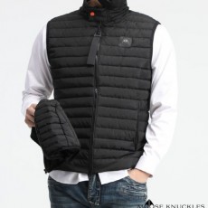 무*** 패치 로고 조끼 패딩
