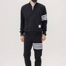 톰* 수입고급 4선 스트라이프 나일론 블루종 집업 셋