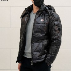 후드탈부착 블랙 벨크로라벨 남성 패딩