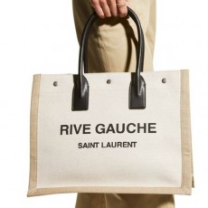 생** 수입고급 RIVE GAUCHE TOTE BAG IN LINEN AND LEATHER