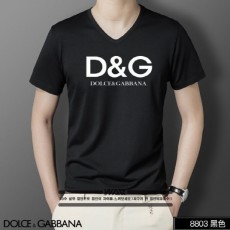 돌* D&G로고 v넥 티셔츠