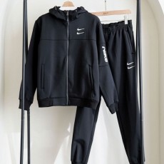 나** 에어 더블스우시 포켓 기모 후드 집업 & 포켓 조거 팬츠 셋