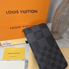 LOUIS VUITTON 루이비통 다미에 인피니 3D 블랙 지퍼 장(지)갑