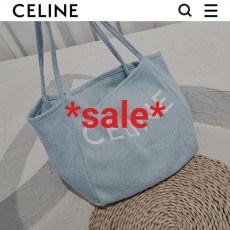 CELINE 셀린느 로고 데님 에코백