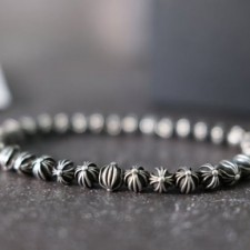 CHROME HEARTS 크롬하츠 CH 크로스 클래식 실버 볼 6mm 브레이슬릿