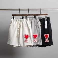 AMI 아미 레드하트패치 밴딩 반바지