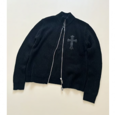 CHROME HEARTS 크롬하츠 925 실버 지퍼 니트 집업
