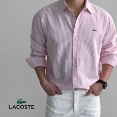 LACOSTE 라코스테 코튼 포플린 스트라이프 셔츠