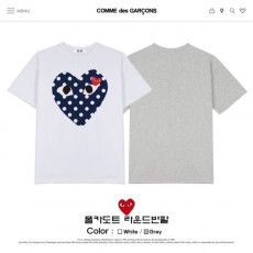 COMME DES GARCONS 꼼데가르송 폴카도트 오버핏 라운드반팔