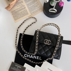 CHANEL 샤넬 샤샤 탑핸들 블랙