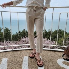 THOM BROWNE 톰브라운 초경량 스포츠 린넨펜츠