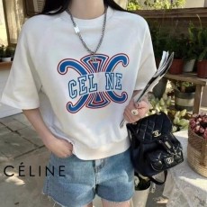 CELINE 셀린느 로고시보리반팔티셔츠