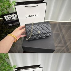 CHANEL 샤넬 클래식 램스킨 woc 백 풀박