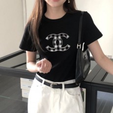 CHANEL 샤넬 CC체크패턴 티셔츠