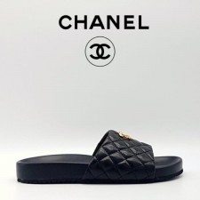 CHANEL 샤넬 CC LOGO SLIDE SLIPPER