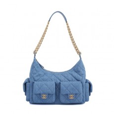 CHANEL 샤넬 데님 맥시호보