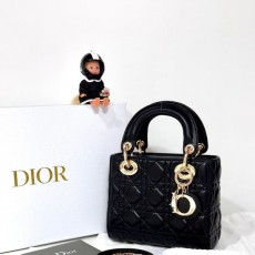 DIOR 디올  레이디 미니백 램스킨 풀박