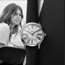 OMEGA 오메가 드빌 트레저 화이트다이얼 블랙스트랩 다이아