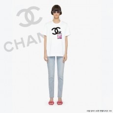 CHANEL 샤넬 넘버 5 코튼 반팔 티셔츠