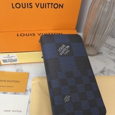 LOUIS VUITTON 루이비통 다미에 인피니 3D 블루 지퍼 장(지)갑