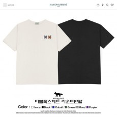 MAISON KITSUNE 메종키츠네 더블폭스헤드 오버핏 라운드반팔