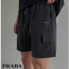 PRADA 프라다 플레이트 스판 카고 하프 팬츠