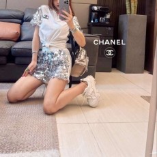 CHANEL 샤넬 비즈티 반바지set