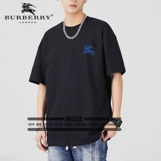 BURBERRY 버버리 블루 기사로 빈티지레터링 백로고 티셔츠