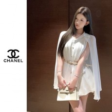 CHANEL 샤넬 페어리 케이프 쉬폰셔링 블라우스