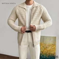 BOTTEGA VENETA 보테가베네타 우븐 카라 니트 집업