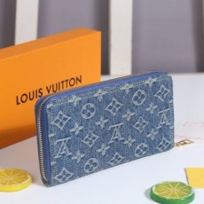 LOUIS VUITTON 루이비통 데님 지퍼장지갑