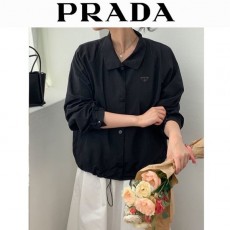 PRADA 프라다 숏카라 스트링 자켓