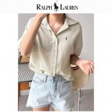 RALPH LAUREN 랄프로렌 ST 린넨 빅카라 5부 셔츠