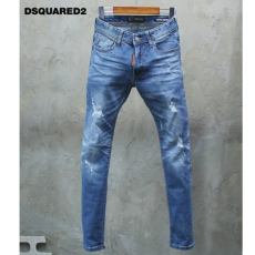 DSQUARED2 디스퀘어드2 데미지 진청 스트레이트 청바지