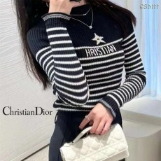 CHRISTIAN DIOR 크리스찬디올 배색단가라니트