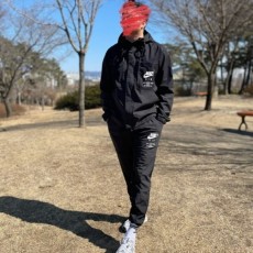 나** 스포츠웨어 AIR 언라인드 풀집 자켓&팬츠 세트